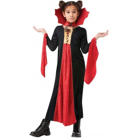 Disfraz de Vampiresa Gotica Roja Infantil