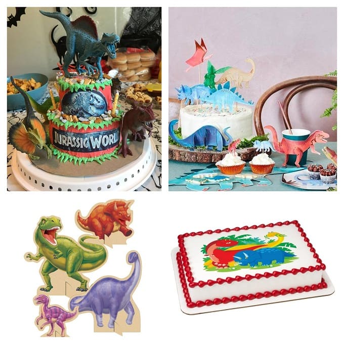 Topper Torta - Cialda Torta a tema Dinosauri per Compleanno 