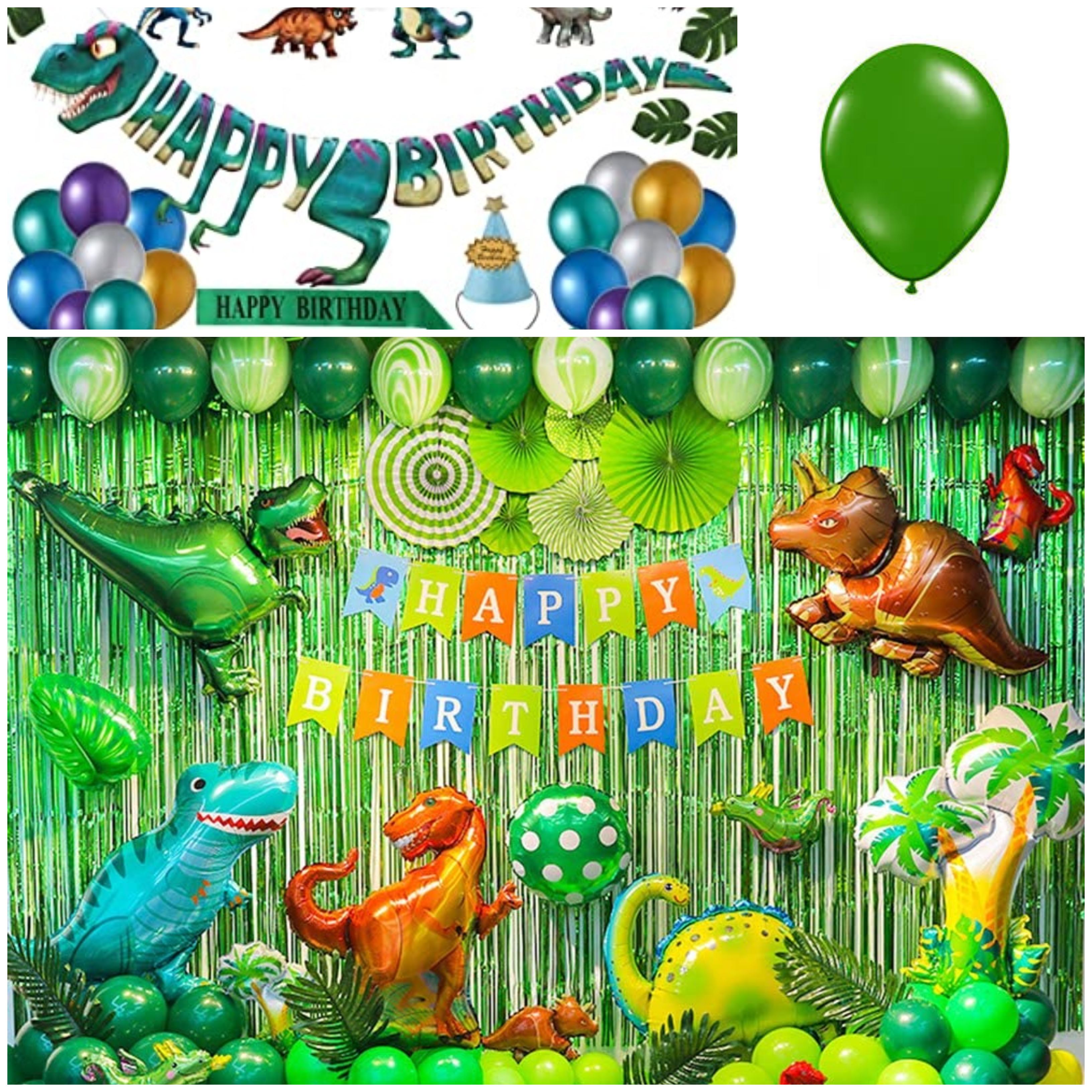 Palloncino Dinosauro compleanno scritta happy birthday