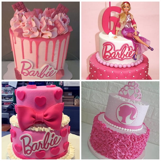 5 pz Barbie festa a tema palloncino fai da te Kawaii ragazze rosa buon  compleanno matrimonio