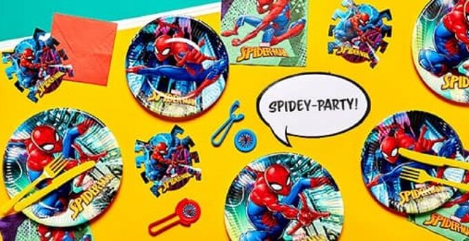 SPIDERMAN party kit compleanno festa a tema per bambino