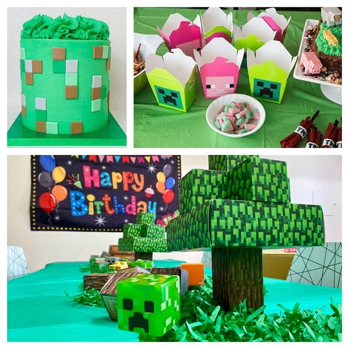 Decorazioni Minecraft per feste e compleanni
